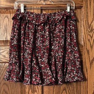 VOY Metallic Floral Mini Skirt